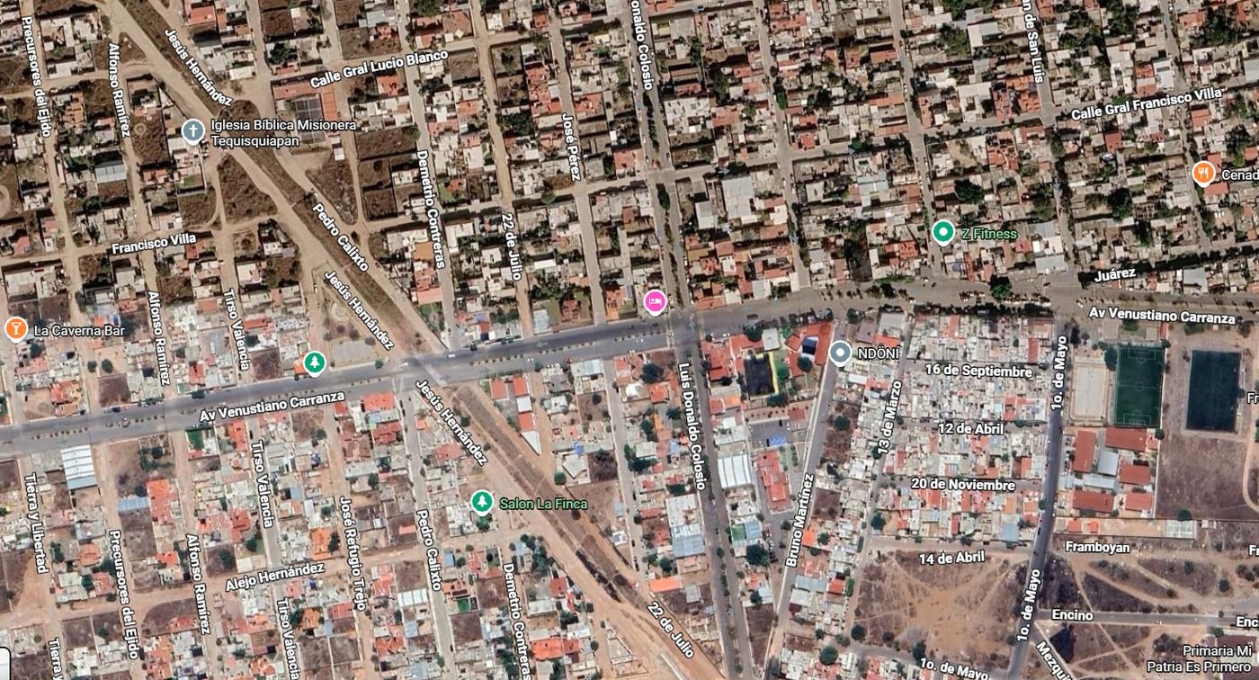 Mapa satelital de la ubicación de Tercer Estudio en Tequisquiapan